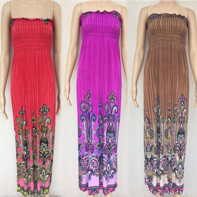 Summer Bohemian Sexy Women's Bustier Backless Dresses Long Dresses