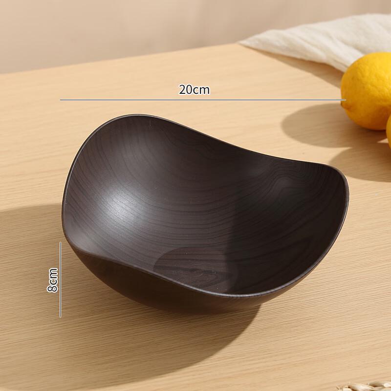 Wood Grain Irregular Salad Bowl