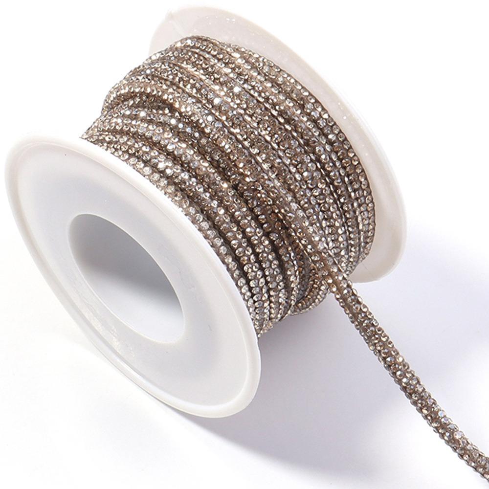 Multi-purpose Multi-Color Rhinestone Rope 5yards Length 4mm Width Diamond Rope Sparkling Rhinestone Cord Trim DIY Sewing