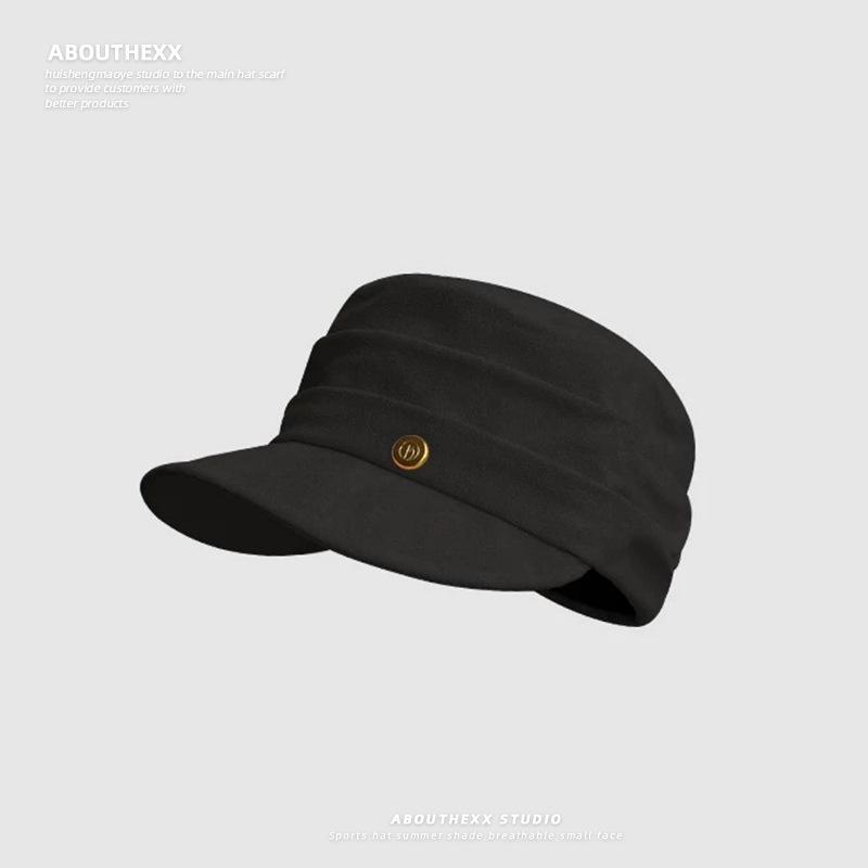 

Новые осенне-зимние замшевые кепки Детские кепки с плоским верхом в стиле ретро Универсальные восьмиугольные кепки, которые подчеркивают лицо и кепки газетчика M（56-58cm）