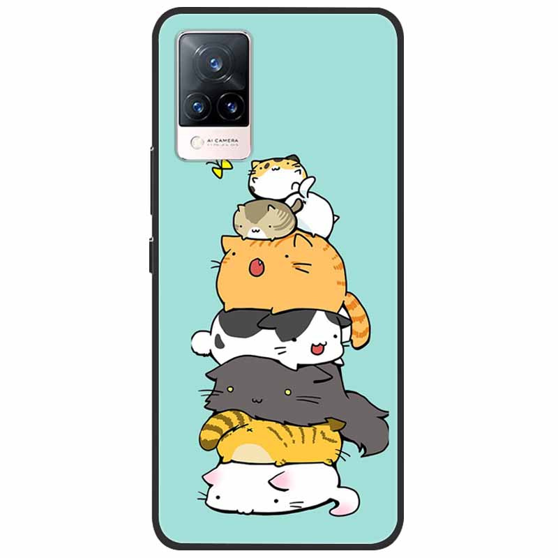 Miękkie Silikonowe Etui Na Telefon Dla vivo V21 5G 4G V21E V2027 Y11S Y12S V20 V2025 V 21E TPU Coque Pokrowiec Dla Vivo V 21e 21 Ochronne