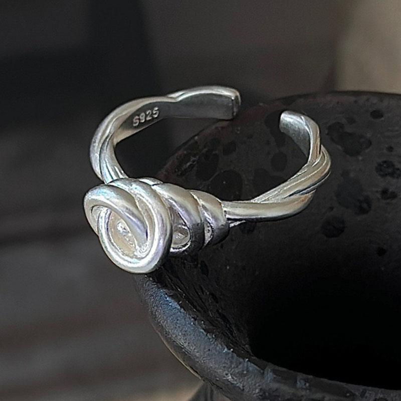 

925 Sterling Silver Rings for Women Couple Minimalist Rose Shape Ring Fine CZ Jewelry Birthday Gift Prevent Allergy resizable