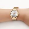 Megir Women's Chronograph Luminous Hands Date Indicator Quartz Wrist Watches Lady Rose Gold M2011L-1