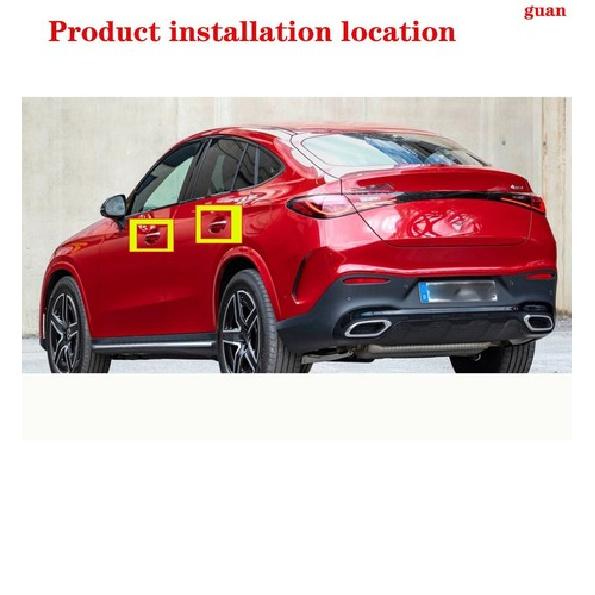 Car handle decorative strip Silver For Mercedes-Benz GLC Coupe 2024-2026