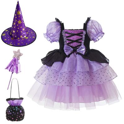 Halloween Girl Dress Vampire Fluffy Girls Kids Princess Dress Lolita Party Costume