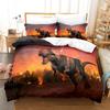 3D Dinosaur Bedding Animal Down Duvet Cover Pillowcase 2/3pc Comfort Cover Boys Men Single Bed Double Bed Luxury Home Textile Gift
