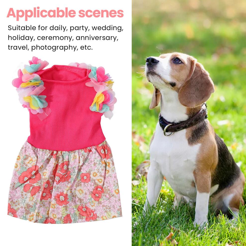 Bohemian Doggie Summer Clothes For Comfortable Fit, Easy On/Off Experience With Halter Neck Design, Small Dog Breeds Lace Boho Dog Dress Pet Apparel,