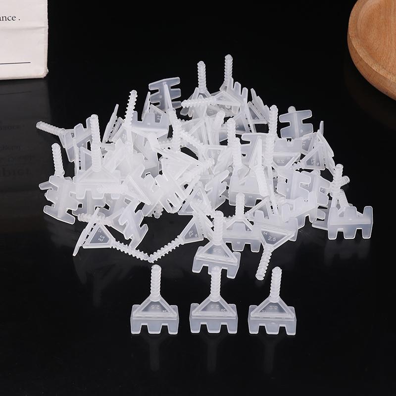 Hot 50/100Pcs Ceramic Tile Leveling System Base Plate Tile Spacers Leveling System Clips Wedge Floor Wall Gap Leveling System