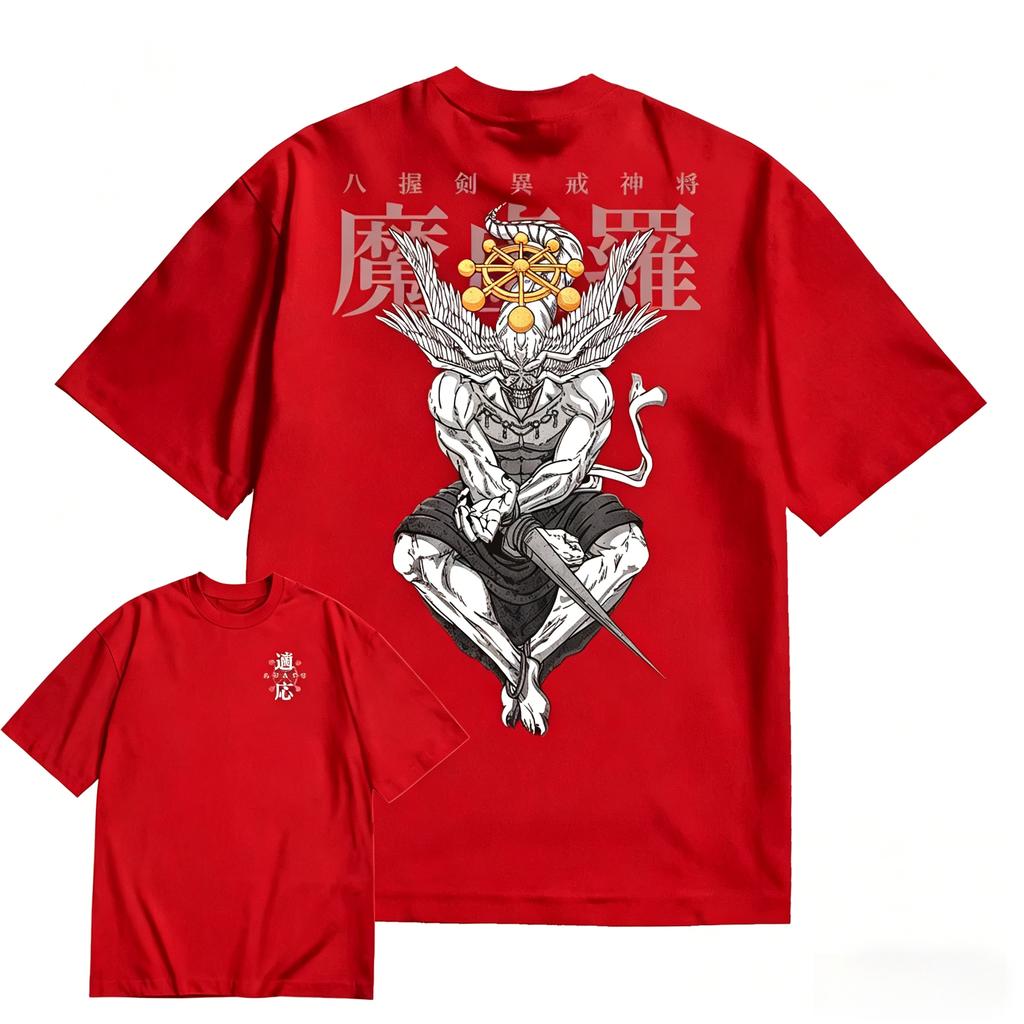 Men Anime Jujutsu Kaisen Mahoraga Graphic T-Shirt Cotton Oversized Shirt Unisex Y2k Men Short Sleeve