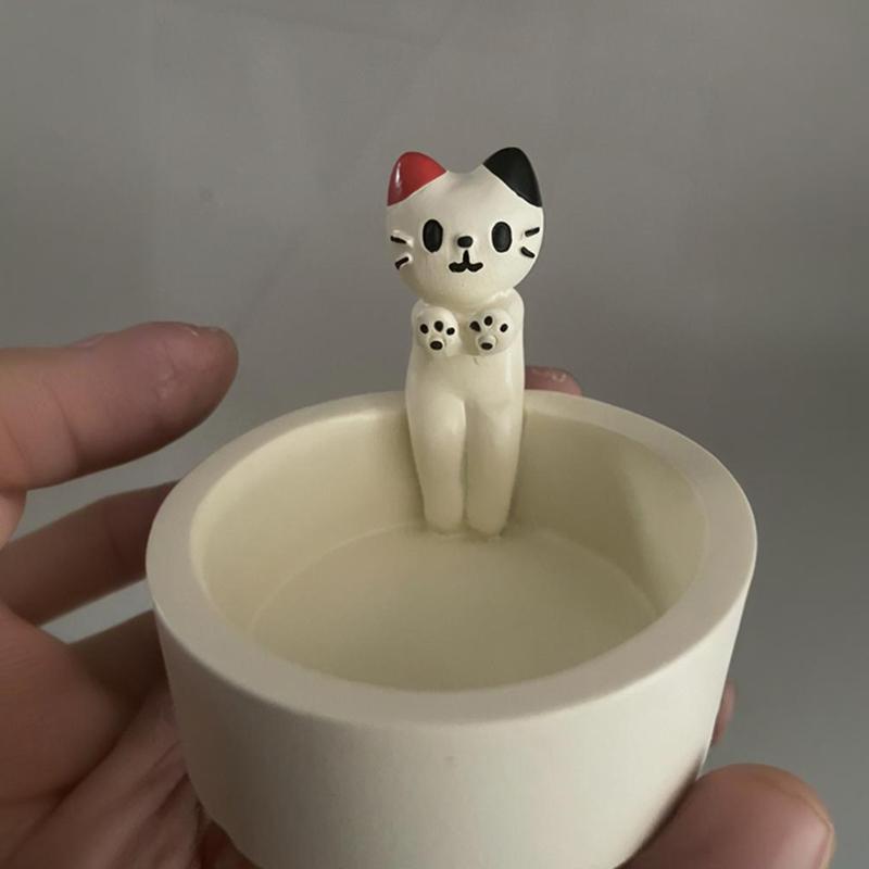 

1 шт. Мультяшный подсвечник Котенок Свеча Креативные подставки Подсвечник Офис Дом Настольное украшение Аксессуары для свечей onesize