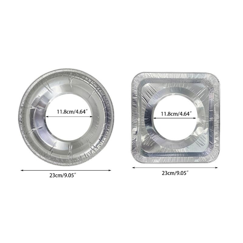 Stovetop Cover Aluminum Foils Liner Rounds/Square Stove Burners Cover Stove Protectors for Kitchen Gases StoveTop