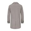 Men's Mid-Length Plaid Wool Coat - Double-Breasted, Cotton-Padded Jacket