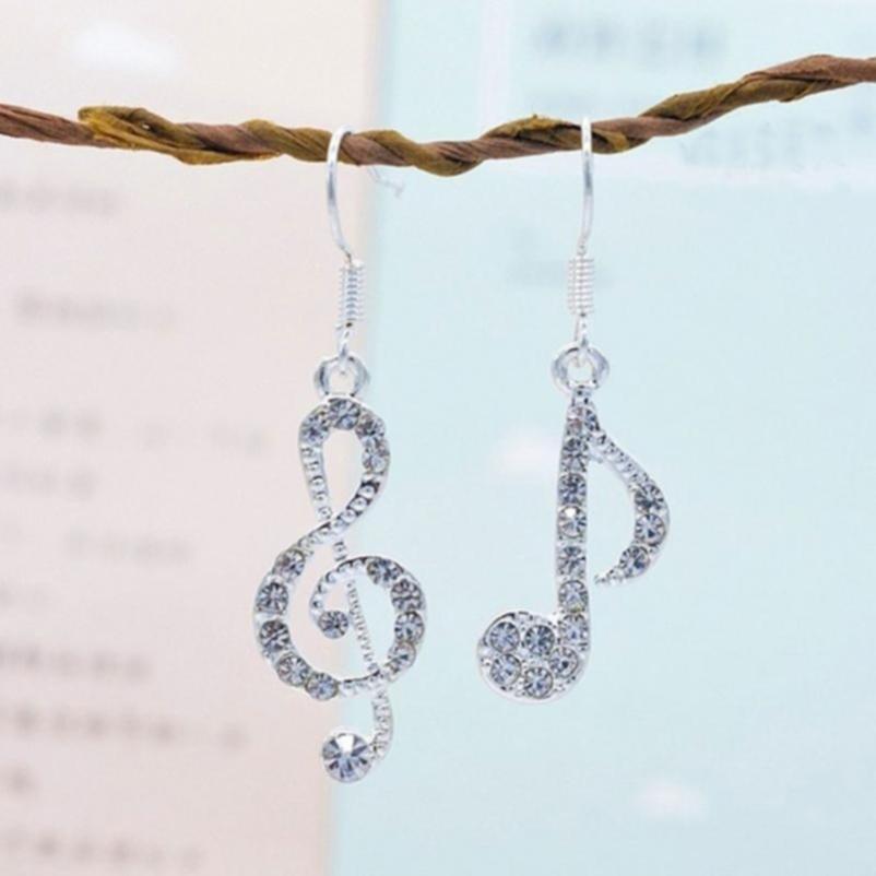 Unift Simbolo musicale Chiave tripla Nota Orecchini pendenti Moda donna Gioielli geometrici Amici Amante della musica Studente Regalo di laurea  36