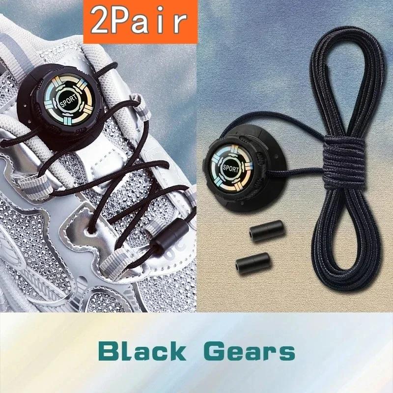 Install Simple Swivel Buckle Laces Automatic Shoelaces Without Ties Unisex Thick Rope Tennis Sneakers Shoelace Shoe Accessories