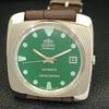 USED JAPAN VINTAGE ORIENT AUTOMATIC 46941 MENS GREEN COLOR DIAL WATCH a702203-5 R123-a702203