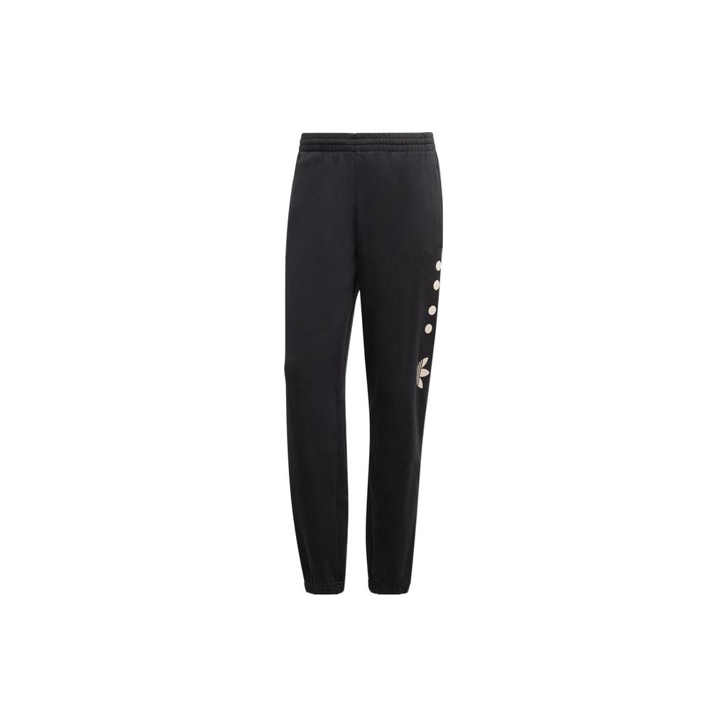 Adidas Originals Trefoil Solid Print Logo Joggers Men Bottoms Black HM4948