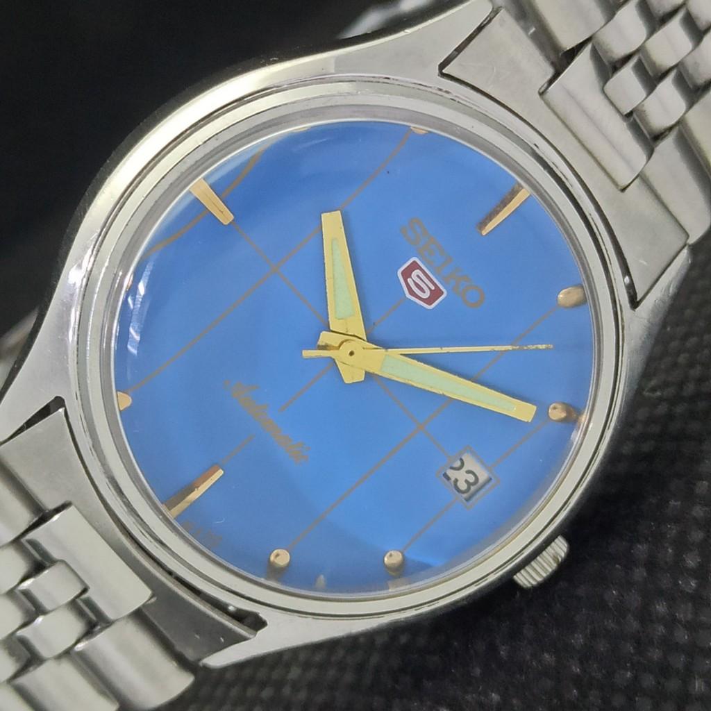 

USED VINTAGE SEIKO 5 AUTO 7025A JAPAN MENS DATE BLUE WATCH 534i-a282003-2 SKU534i-a282003