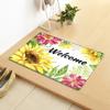 Flowers Household Door Mat Kitchen Absorbent Floor Mat Bathroom Non-Slip Mat Bedroom Living Room Carpet