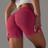 High Elastic Seamless Yoga Shorts: Waist-Slimming, Hip-Lifting, Moisture-Wicking with Crossover Waistband