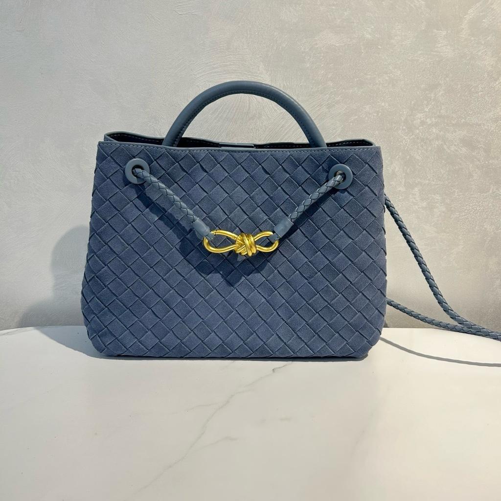 Gewebte Tasche Wildledertasche Mattiertes Rindsleder Großes Fassungsvermögen Pendler Vielseitig Tragbar Schulter Unterarm Crossbody Tragetasche Damen