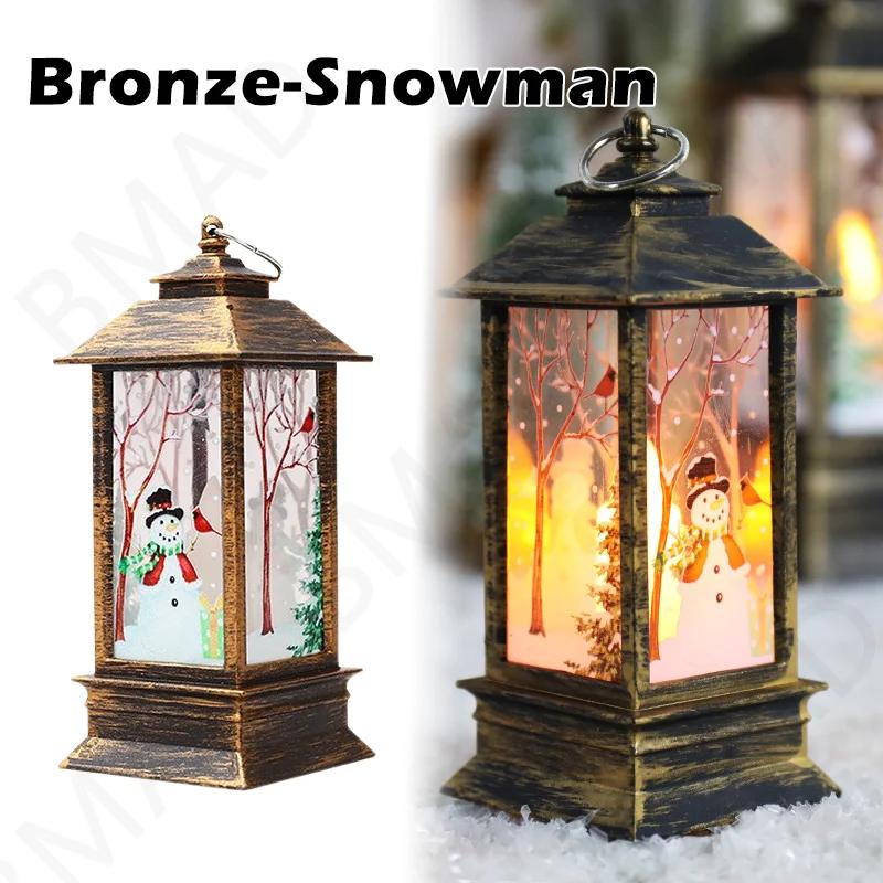 Christmas Home Decoration Products Xmas LED Lantern Candle Decorative Tea Lights Christmas Tree Hanging Ornaments Lights Gifts