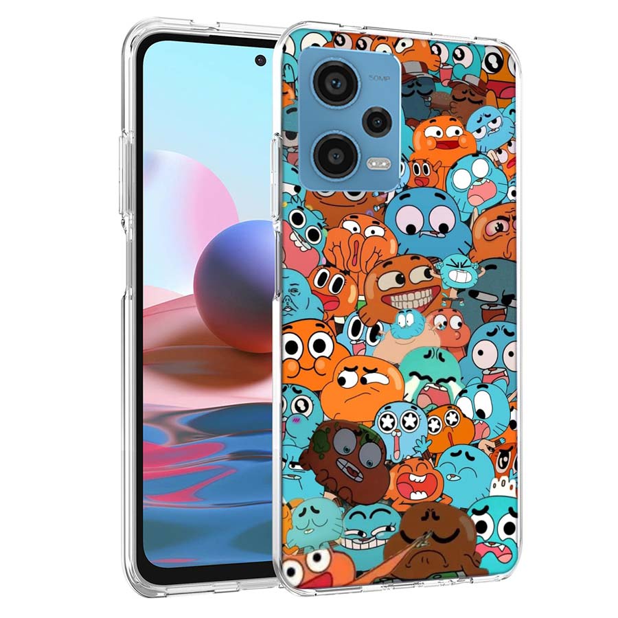 Cartoon The Amazing World of Gumball Phone Case For Redmi Note 13 12 14 15 Pro Plus 13R 11 11T 11E 11S 10 Pro 10S 9 9S Cover Cel