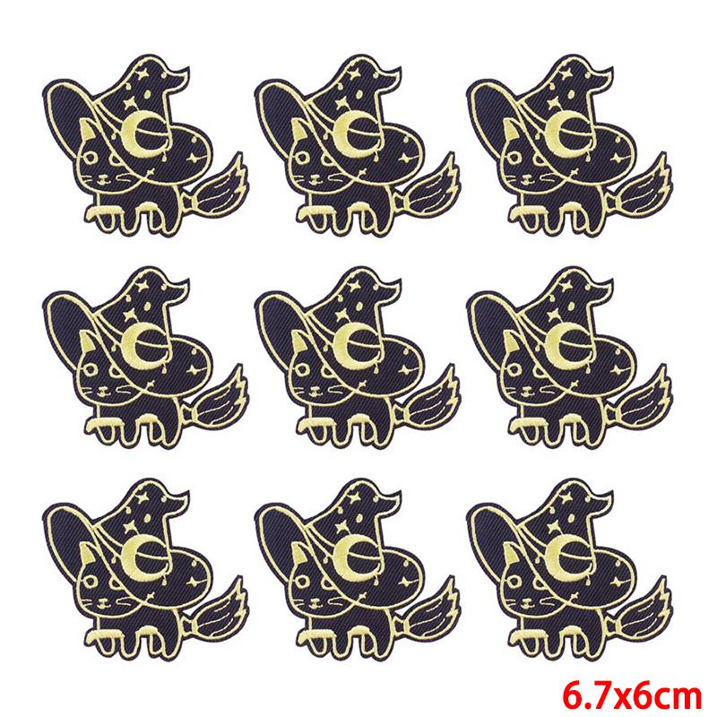 10 Pcs/lot Wholesale Embroidery Patch Iron On Patches For Clothing Patches On Clothes Jackets Decor Applique Sew Supplies