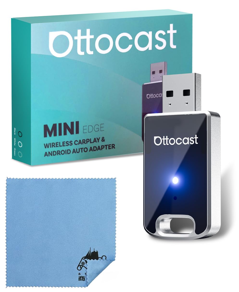 

OTTOCAST Mini EDGE Wireless CarPlay Android Auto Adapter Converts Wired Auto to Wireless Domestic [Genuine Product] & - CarPlay/Android - [Authorized