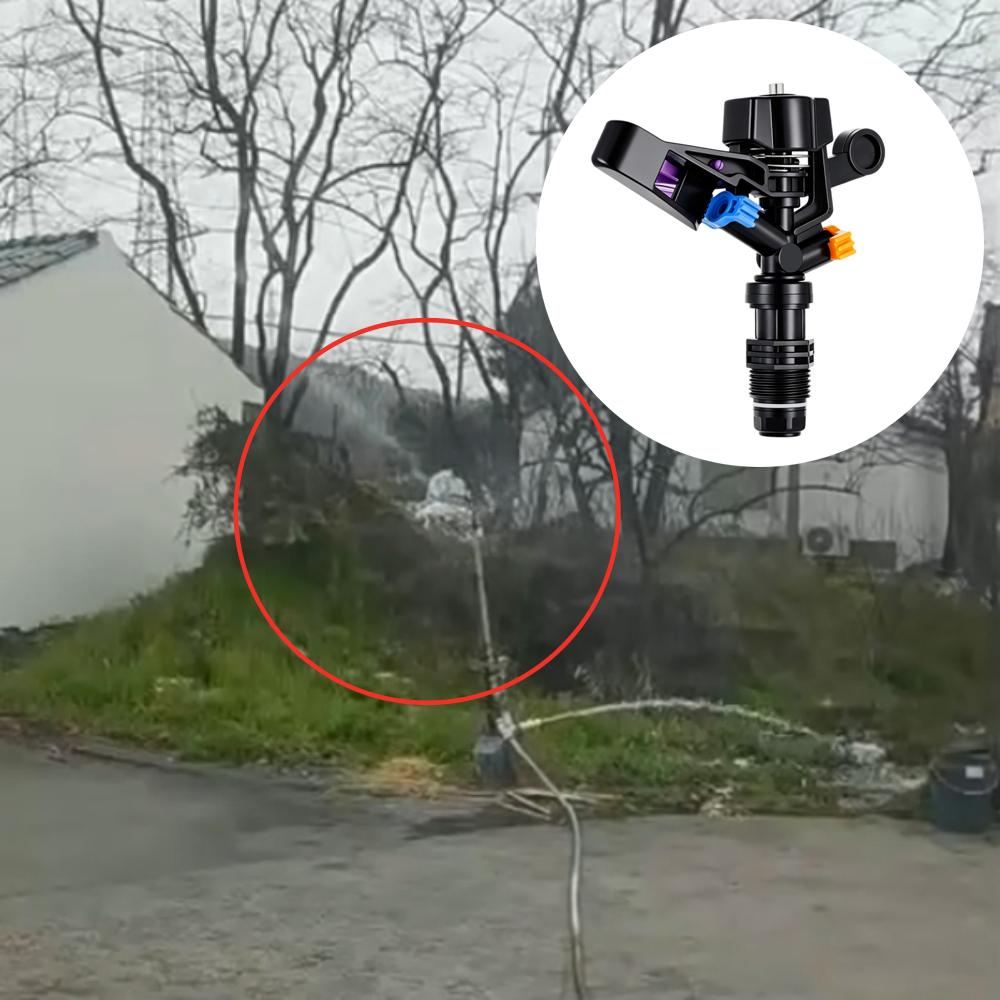 360 Degree Automatic 2-outlets Sprinkler Head 1/2" Male Thread Rotary Rocker Nozzle Garden Lawn Farmland Irrigation Sprayer 4Pcs
