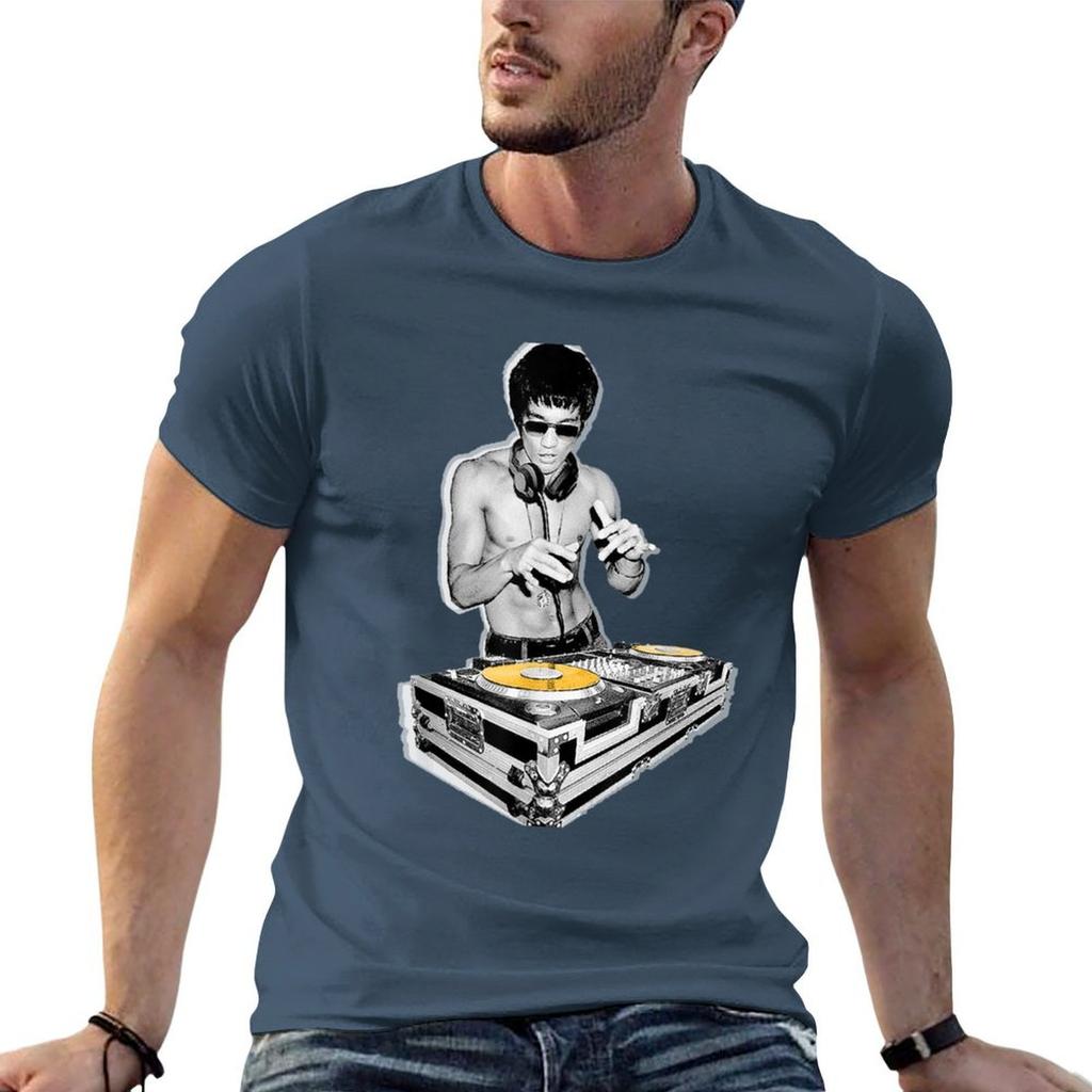 Bruces Dj Vintage Deejay Party Kung Fu Fan Music Lover Shirt Tshirt Tops Graphic Shirts Vintage T Shirt Unisex