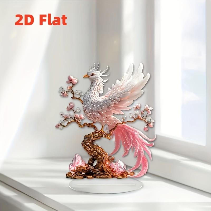 1 Stück Kunstdekoration Kristall Phönix Statue geeignet für Desktop-Dekoration, Bürodekoration und verschiedene Weihnachtsgeschenke