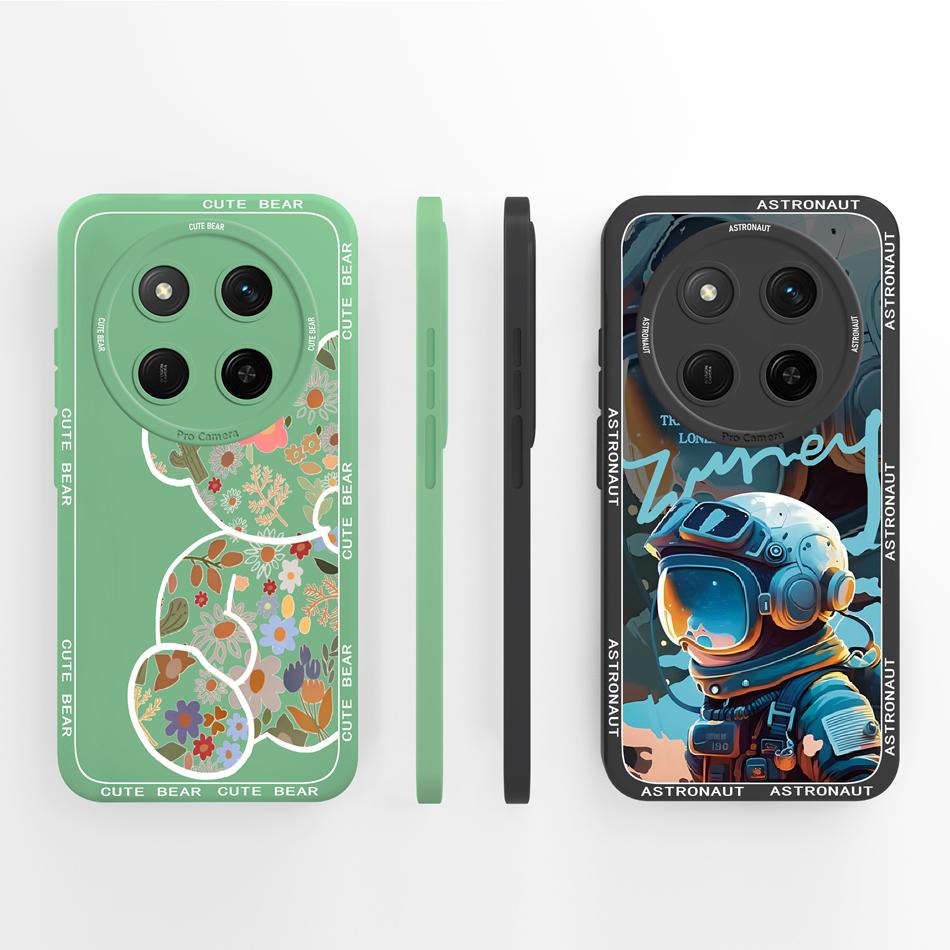 For Honor Magic 7 Lite Case Cute Panda Soft Liquid Silicone Funda High Quality Back Cover For Magic7 Lite Phone Protector Gift