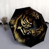 1pc Tiger Face Design Outdoor Umbrella - Automatic Opening/Closing, Portable 3-Fold Design, 8-Rib Iron Frame, Perfect Gift for Fans and Travelers.L013