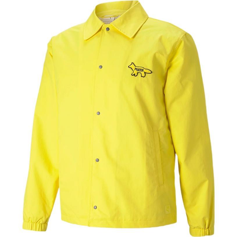 PUMA x Maison Kitsune Unisex Coach Jacket Yellow 530430-30 S