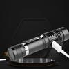 LED Handheld Flashlight USB Charging Portable 3 Gear Adjustment Zoomable Small Flashlight for Camping