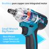 1/2 Inch Brushless Electric Impact Wrench 380 N.m Cordless Screwdriver Compatible Electric Wrench Power Tools For Makita Battery