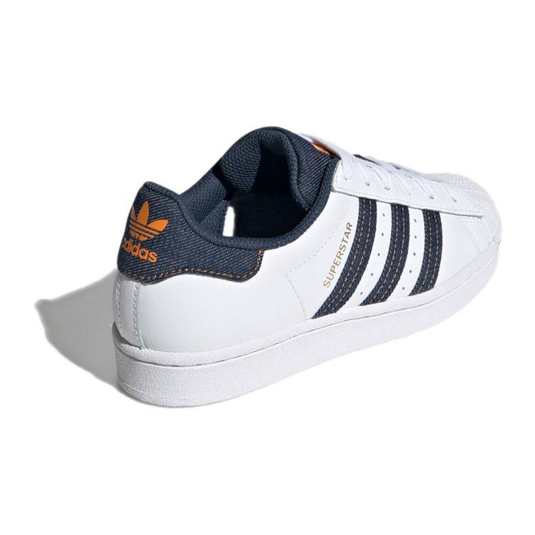 Adidas Originals Superstar Series J Low Top Kids Skate Shoes Kids Sneaker White Blue H04025