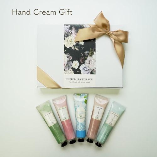 (Styleneo) Hand Cream 5-Piece Gift Set for Women, Affordable, Gift Wrapping (Tea Charm)