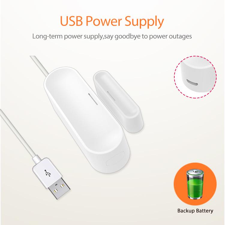 NEO Graffiti ZigBee Smart Door/Window Anti-theft Sensor with USB-Powered Lithium Battery, Anti-tamper Magnetic Detector