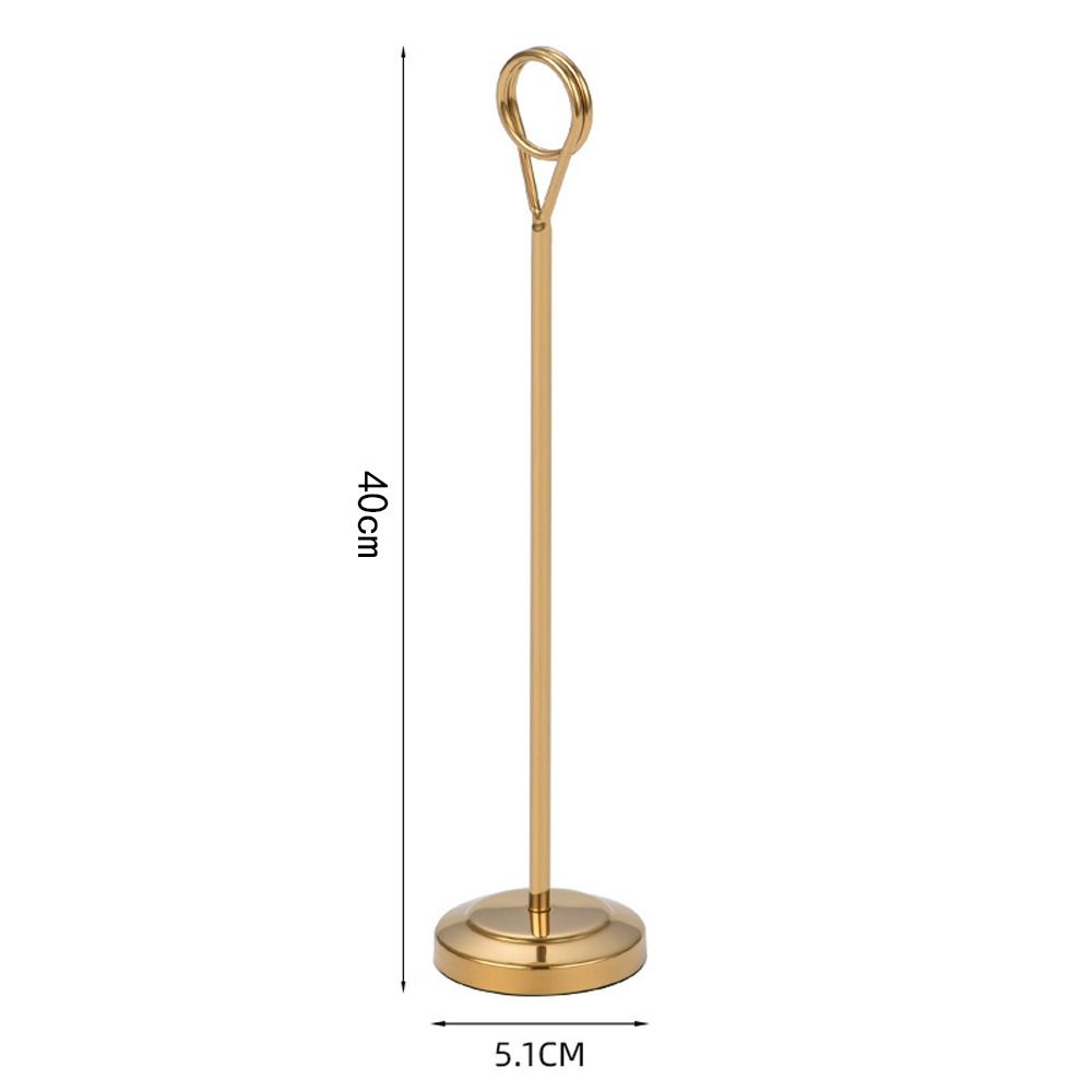 Cute Stainless Steel Round Photo Clip Elegant Note Clamp Stand  Restaurant Table