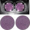 Sottobicchieri per Auto per Bevande Set di 2 Portabicchieri con Strass, Antiscivolo, Design, Belli, (Rosa)
