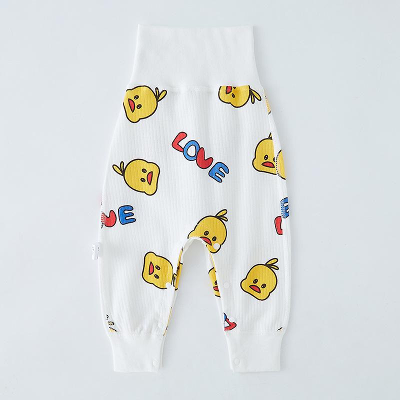 

Детские штанишки с высокой талией и застежкой-кнопкой в области промежности - Защита животика для новорожденных, Идеальны для весны и осени 66