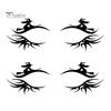 Cosmetic Transfers for Adults 2 Pairs Halloween Eye Tattoo Stickers, Waterproof Temporary Face Decals with Ghostly Decorations Pumpkin Bat Spider Web,