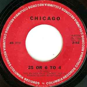 

7inch Record CHICAGO - 25 Or 6 To 4 445194 Columbia 1970 US Rock Used