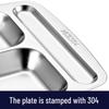 304 Stainless Steel Divided Lunch Tray & Box