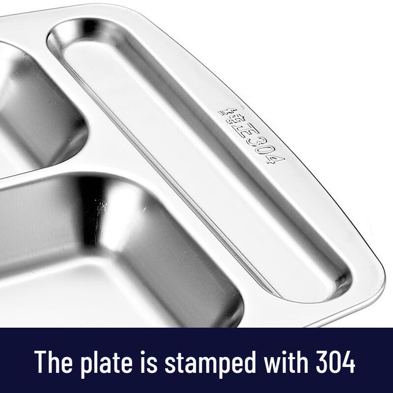 304 Stainless Steel Divided Lunch Tray & Box