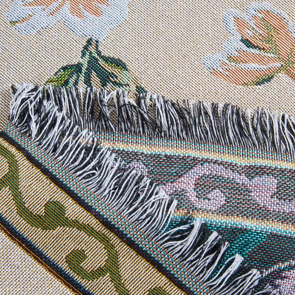 Thread Blanket Vintage Flower and Bird Pattern Knitted Home Decoration Leisure Blanket Sofa Cover Cloth Bed End Towel