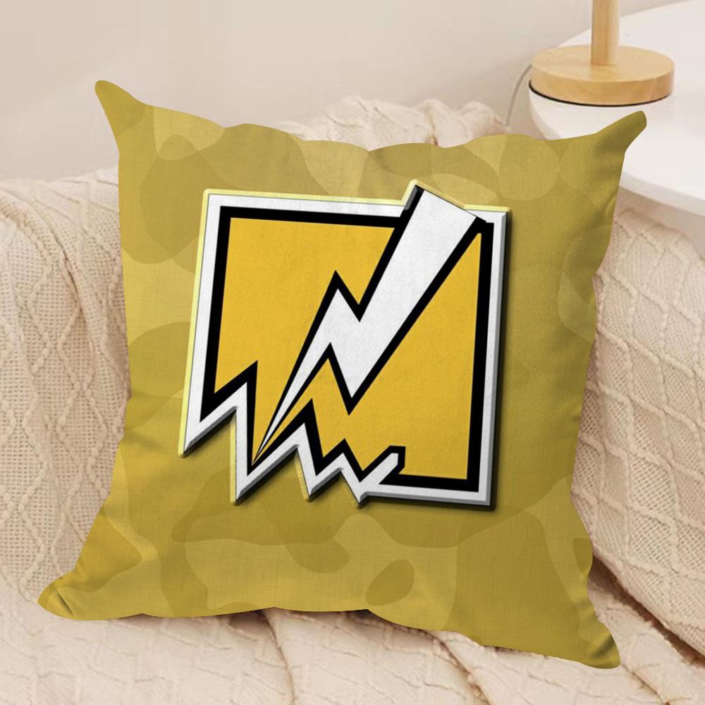 RRainbow Six SSiege Cushion Cover Silky Short Plush DoubleSided Printed Pillow Case for Sofa All Seasons Home Decor Gift