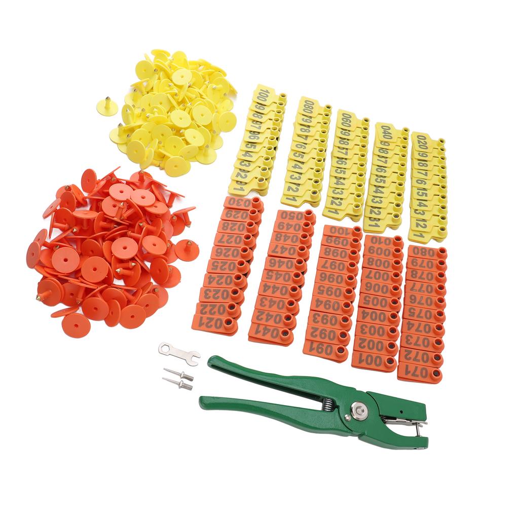 Ear   and Pliers Set Livestock Ear   Applicator and Bright Colors Cattle Ear   for Farm Animal Identification Card