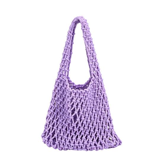Hand Braided Tote Bag Large Capacity Boho Handbag Women Summer Beach Tote Rope Braided